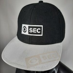 CBS SEC Embroidered Logo Hat Cap Black Silver